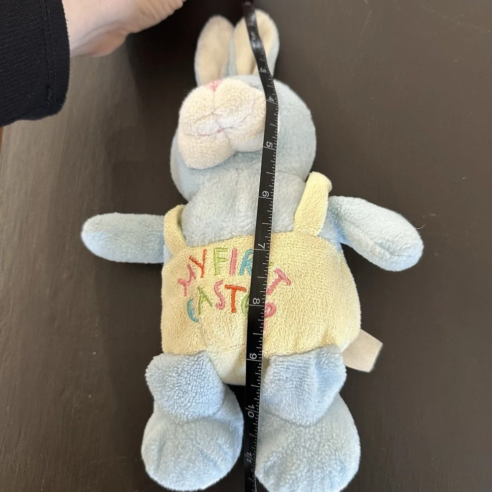 Dan See Easter Plush My First Easter 2013 Blue Bunny In Yellow Overalls Lovey